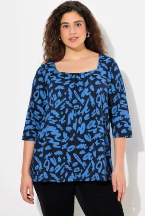 Ulla Popken T-Shirt Shirt A-Linie Zierfalten
