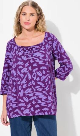 Ulla Popken T-Shirt Shirt A-Linie Zierfalten