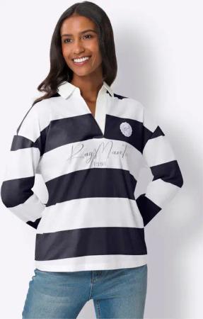 heine T-Shirt Langarm-Poloshirt