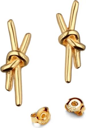 Goldene Hufeisen Paar Ohrstecker Knoten Ohrringe