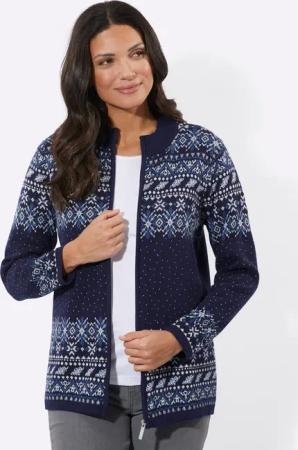 Sieh an! Strickjacke Jacquardstrickjacke