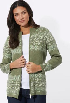 Sieh an! Strickjacke Jacquardstrickjacke