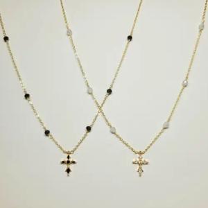 GOLDEN Kreuzkette Zierliche Kreuz Halskette, Kreuz