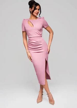OMBRE Abendkleid Elegantes Midikleid mit Cut-Out
