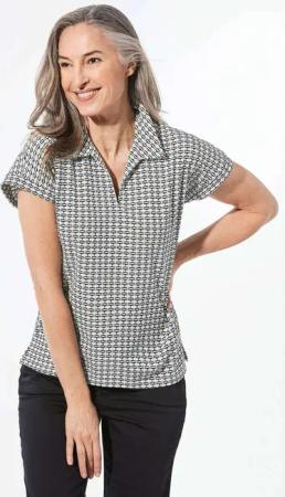 GOLDNER T-Shirt Shirt mit dezentem Jacquard