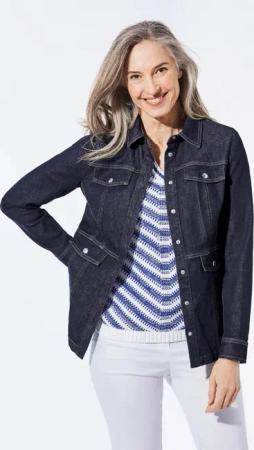 GOLDNER Outdoorjacke Jeansjacke mit sportlichen Details