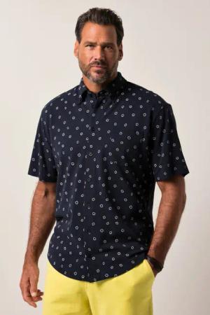 JP1880 Kurzarmhemd JP1880 Piqué-Hemd Halbarm Buttondown-Kragen