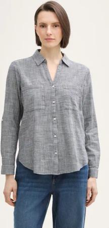 TOM TAILOR Langarmbluse Bluse mit Brusttaschen