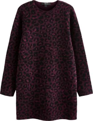 Next Strickkleid Langarm-Strickkleid Etuikleid mit Leopardenmuster