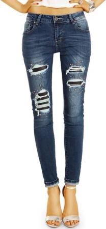be styled Destroyed-Jeans Medium Waist Röhrenjeans