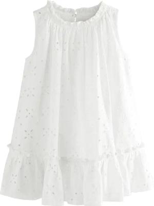 Next Spitzenkleid Ärmelloses Kleid mit Lochstickerei