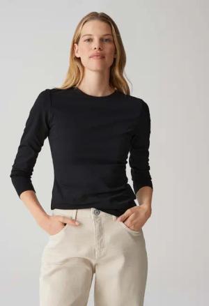 OPUS Langarmshirt Longsleeve SMILLA Slim aus