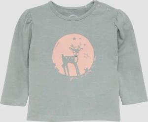 s.Oliver Langarmshirt T-Shirt mit Frontprint Glitzer