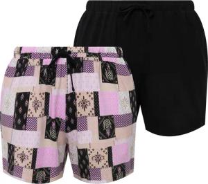Ulla Popken Pyjamahose Schlafshorts 2er-Pack gemustert/einfarbig