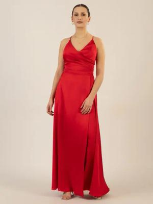 Apart Abendkleid mit Wickeleffekt
