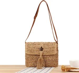 Coonoor Strandtasche Umhängetasche Damen, Strohtaschen für