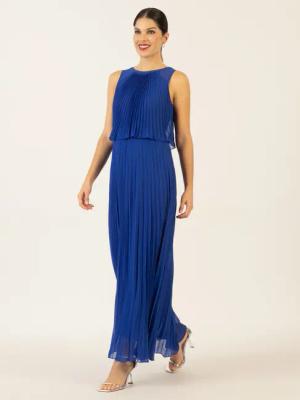 Apart Abendkleid mit lose fallendem Sonnenplissee