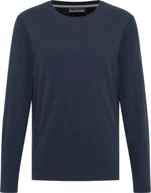 Elbsand Langarmshirt Albin Herren Gerippter Rundhalsausschnitt,