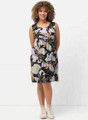 Ulla Popken Minikleid Jersey-Minikleid floraler Druck
