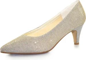 White Lady 939 ivory-gold Glitter Pumps
