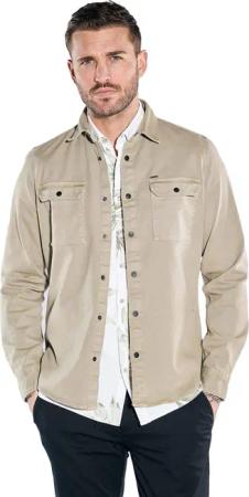emilio adani Langarmhemd Overshirt in Twill-Warenqualität