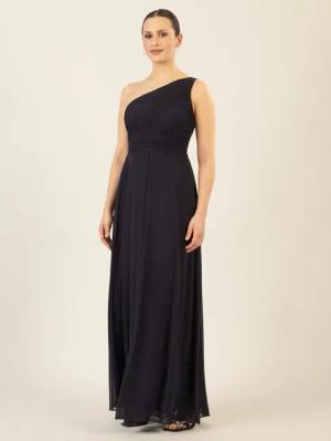 Apart Abendkleid mit Plissee- Drapierung vorne