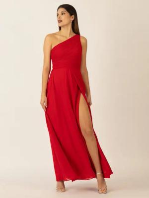 Apart Abendkleid mit Plissee- Drapierung vorne
