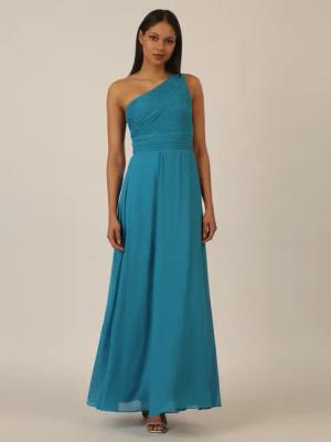 Apart Abendkleid mit Plissee- Drapierung vorne