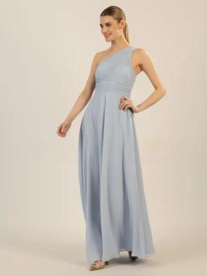 Apart Abendkleid mit Plissee- Drapierung vorne
