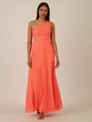 Apart Abendkleid mit Plissee- Drapierung vorne
