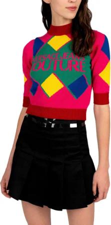 Versace Jeans Couture Strickpullover Crop Sweater