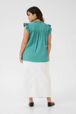 KAFFE Curve Blusentop Ärmellose Bluse KClyana