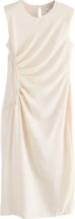 Next Midikleid Gerafftes, gerades Midikleid ohne