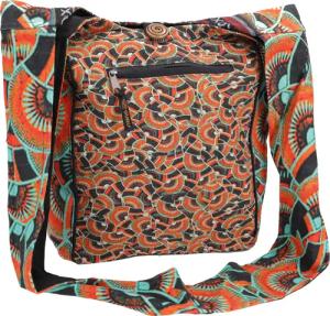 Guru-Shop Schultertasche Geräumiger Schulterbeutel mit psychodelischem..