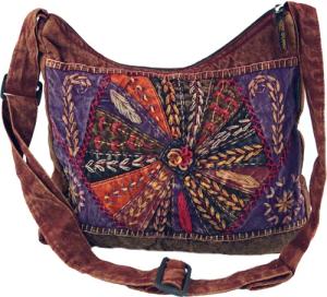 Guru-Shop Schultertasche Schultertasche, Patchwork Hippie Tasche,