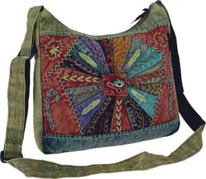 Guru-Shop Schultertasche Schultertasche, Patchwork Hippie Tasche,