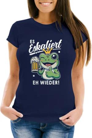 MoonWorks Print-Shirt Damen T-Shirt Spruch Es