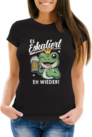 MoonWorks Print-Shirt Damen T-Shirt Spruch Es