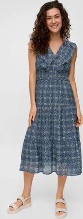 s.Oliver Maxikleid Gemustertes Kleid aus Viskosemix