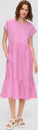 s.Oliver Maxikleid Luftiges Baumwollkleid im Fabricmix