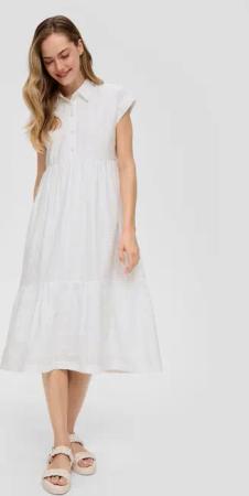 s.Oliver Maxikleid Baumwollkleid mit All-over-Stickerei im