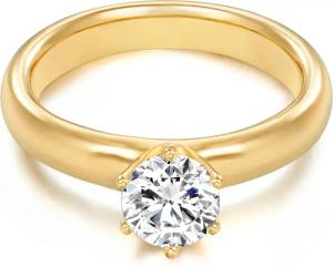 Trilani Silberring gelbgold, mit Zirkonia im