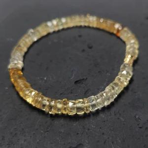 GOLDEN Charm-Armband Zierlicher Citrin Armband, Echter
