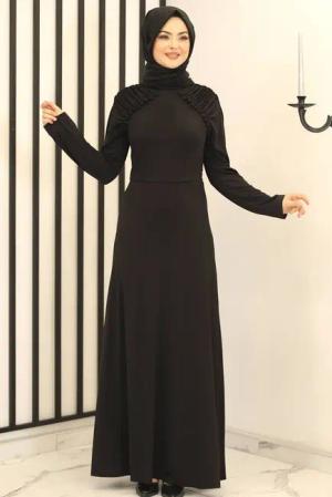 fashionshowcase Abendkleid Damen Maxikleid Hijab Kleid