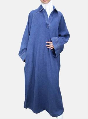 Aymasal Jeanskleid Denim Kleid LARA Maxikleid
