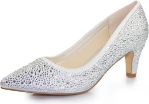 White Lady 925 zirkonia Satin-Strass -
