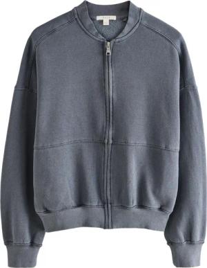 Next Sweatjacke Bomberjacke mit RV aus