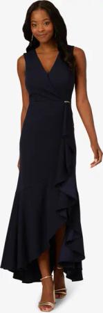 Adrianna Papell Abendkleid Ruffle Flounce Crepe