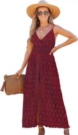 Cupshe Jumpsuit Rückenfreies Maxikleid mit Spaghettiträgern