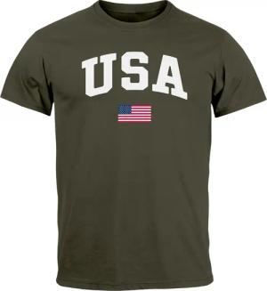 Neverless Print-Shirt Herren T-Shirt USA Schriftzug